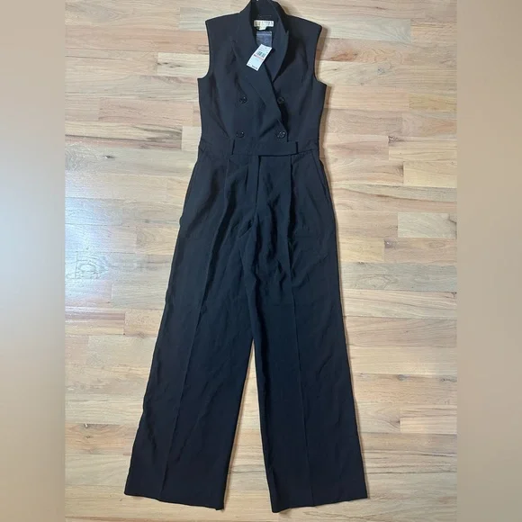 MICHAEL Michael Kors Black Sleeveless Jumpsuit - Picture 1 of 7